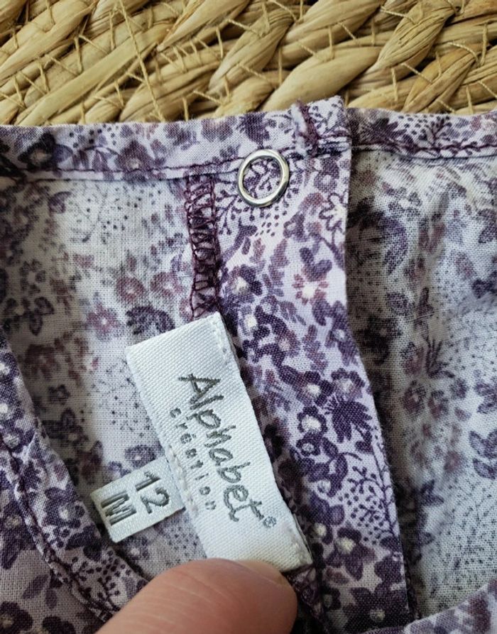 Robe velours +chemisier 12mois - photo numéro 3