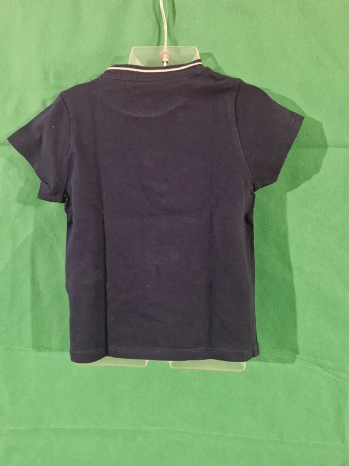 T-shirt manches courtes motif raie manta et coraux bleu marine 12 mois (74 cm) Obaïbi - photo numéro 2