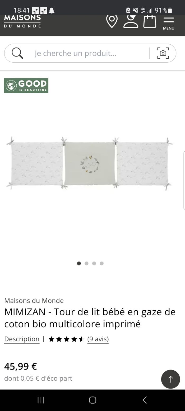 Tour de lit Mimizan Maison Du Monde - photo numéro 5