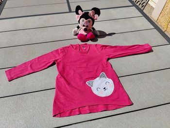 Tee shirt ml fushia fille Grain de blé 18 mois