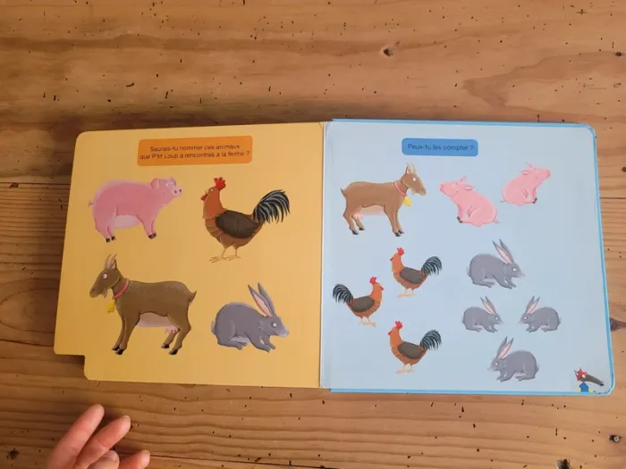 Livre cartonné à toucher P'tit Loup à la ferme - photo numéro 16