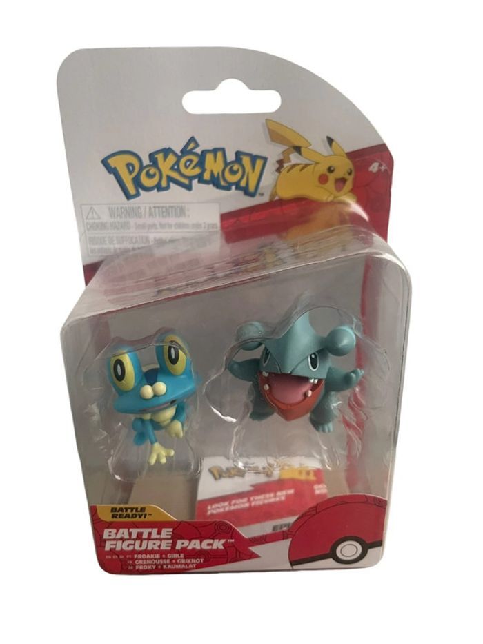Figurines x 2 Pokémon Battle Figure Pack Grenousse et Griknot Jazwares neuf
