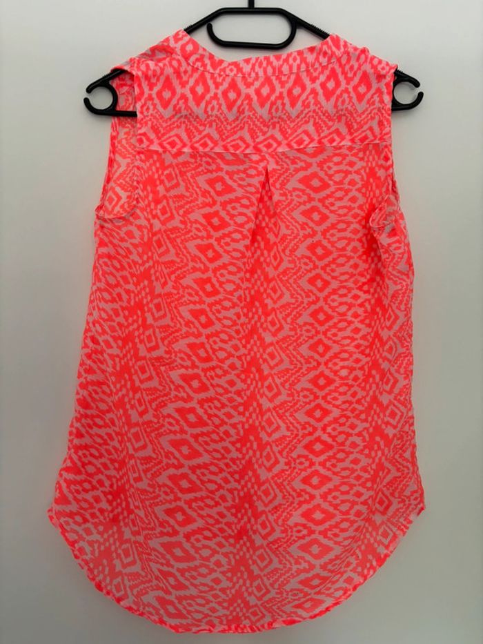 Blouse manches courtes orange fluo - photo numéro 2