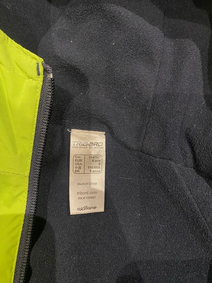 Manteau imperméable, doublé polaire, 6 ans - photo numéro 2