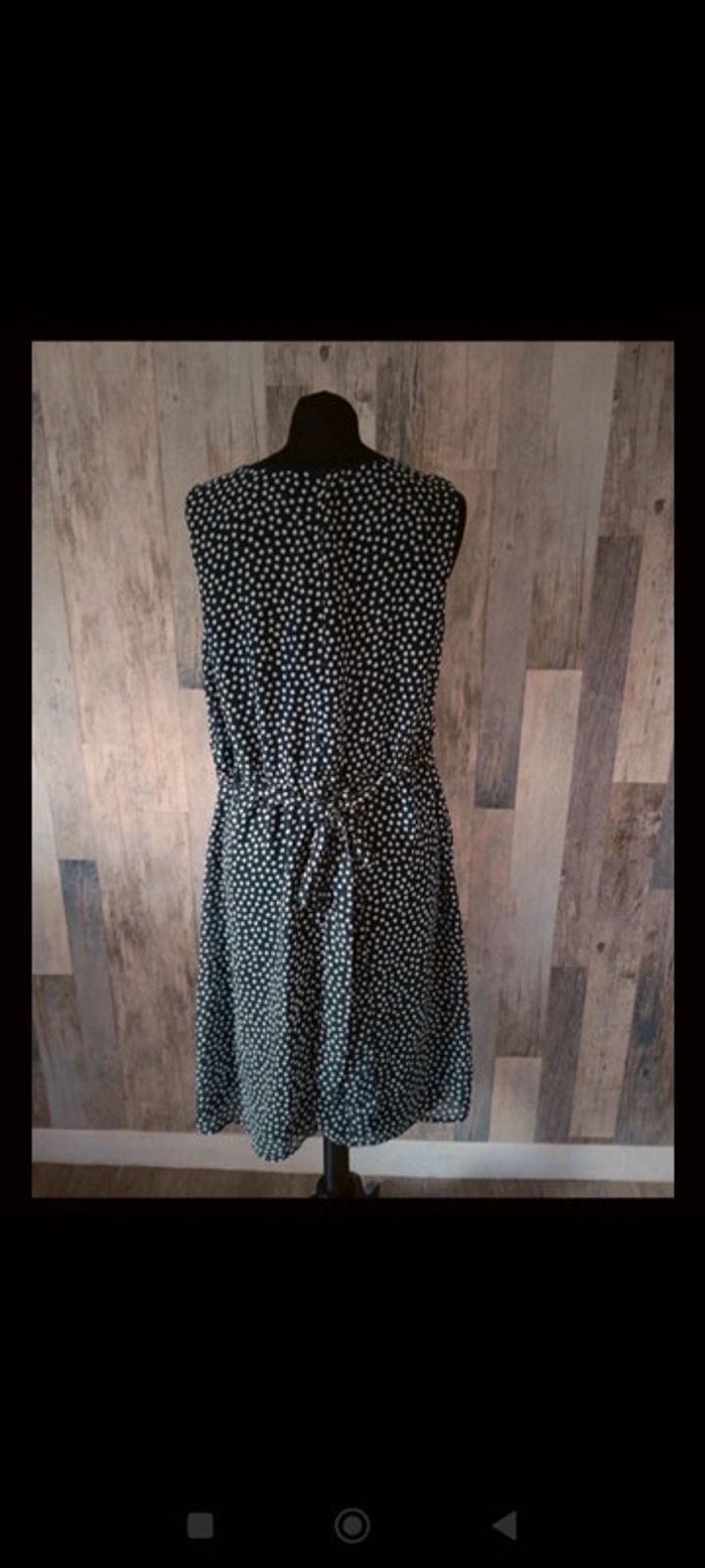 Robe à pois bleu marine paprika 44 - photo numéro 4