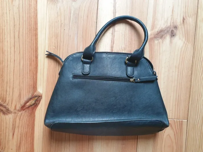 Sac à main noir simili cuir - photo numéro 2