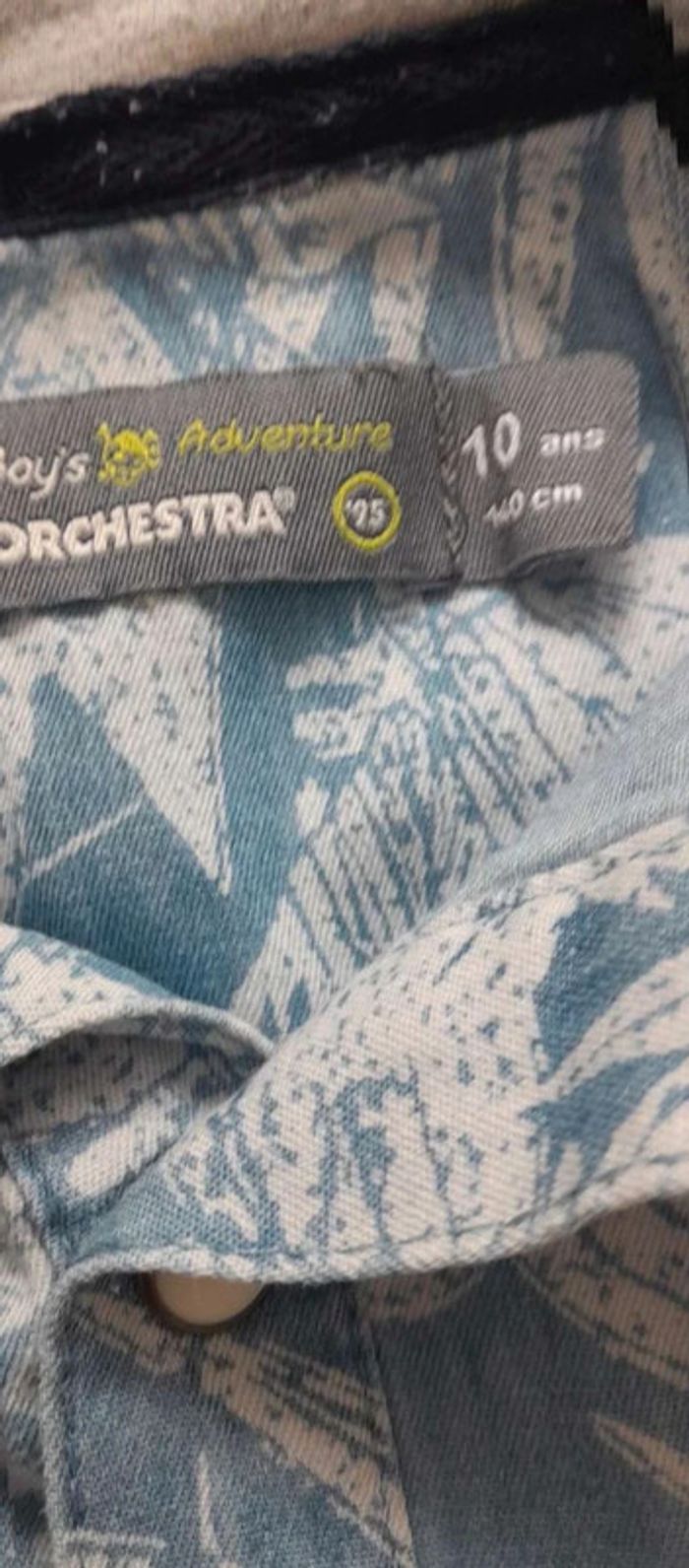 Chemise manches courtes capuche tropicale orchestra 10 ans - photo numéro 2