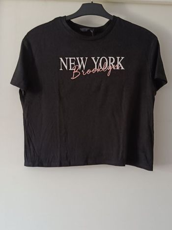Tee shirt court noir T S