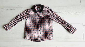 Vêtement garçon chemise manches longues à carreaux Okaïdi 4 ans