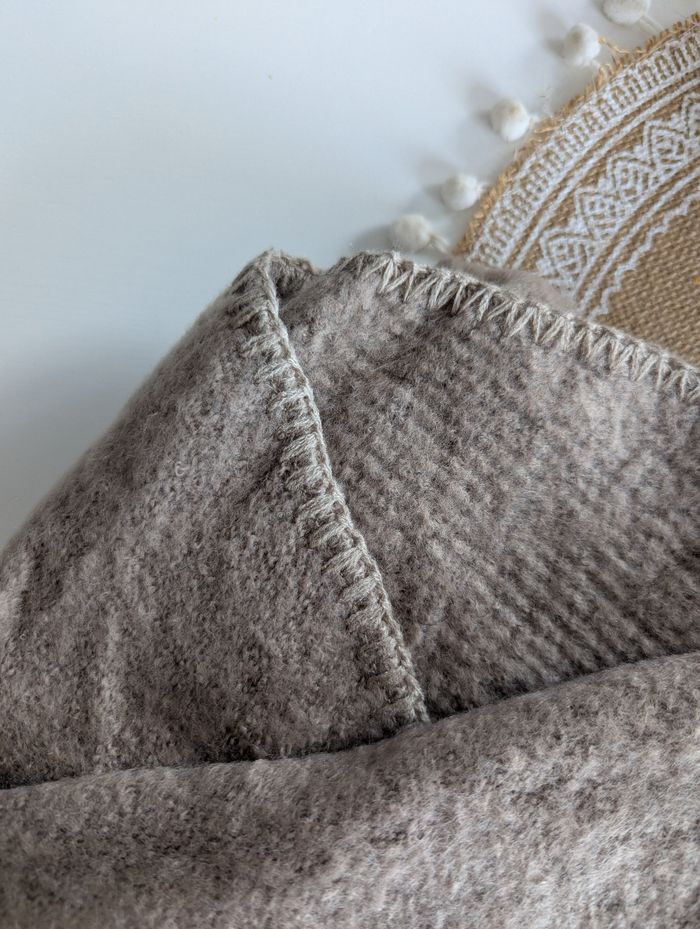 Écharpe épaisse Dublin unie beige taupe - photo numéro 4