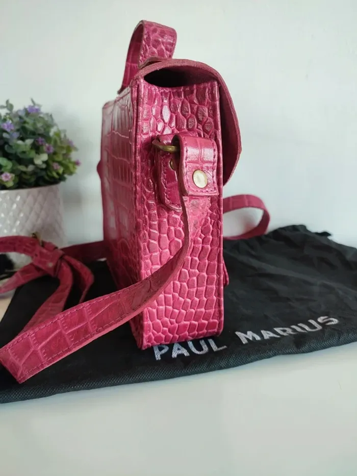 Sac Mademoiselle George 🩷 Alligator Cocktail Tourmaline - Paul Marius - photo numéro 6