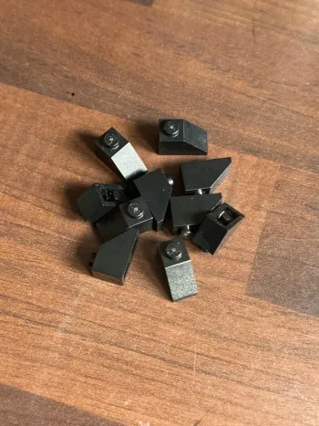 10 Lego Slope 45 2 x 1 ref 3040 Black