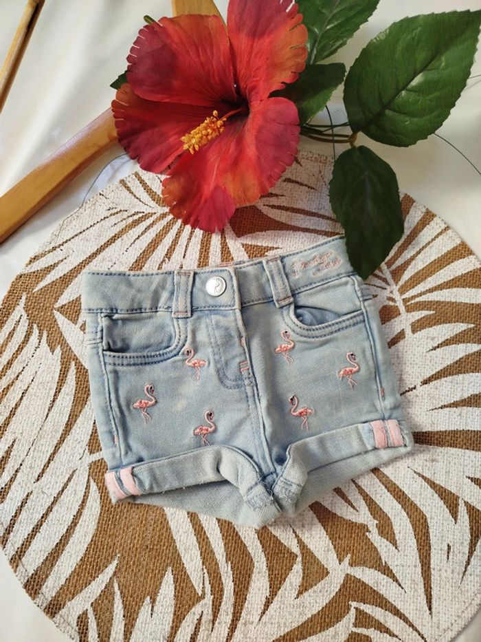 Short fille 3 mois Orchestra flamand rose
