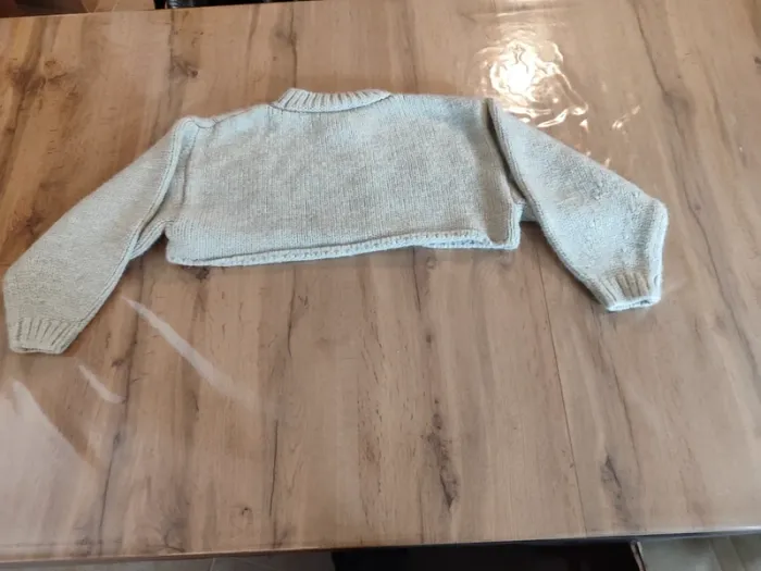 Pull col V MNG crème Taille S. La douceur chic pour la mi-saison ! - photo numéro 3
