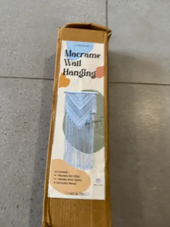 Macrame wall Hanging, neuf, 1 Macrame roll (55cm) 1 wooden stick (30cm)