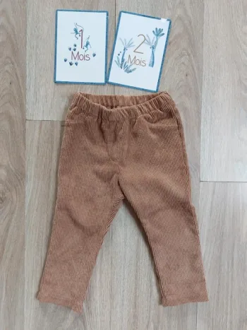 Pantalon en velours fait main 12-18 mois
