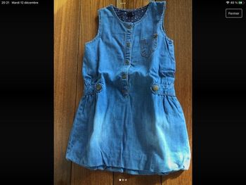 robe en jeans double 3 ans kiabi tbe