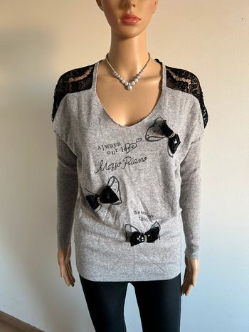 Pull gris et noir Morgan taille XS état satisfaisant