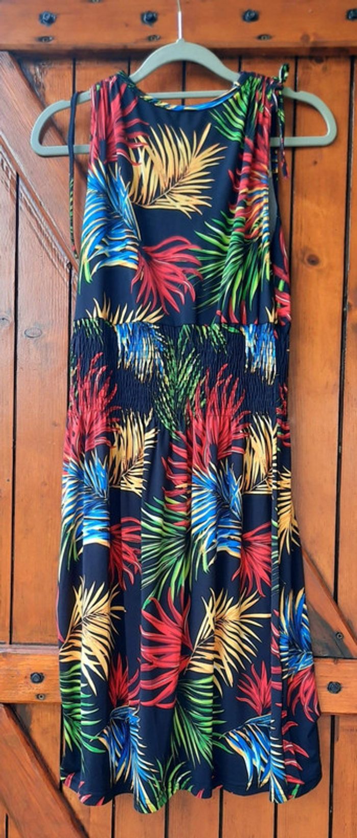 Robe d'été noire Imprimé multicolore, 36/38 - photo numéro 3