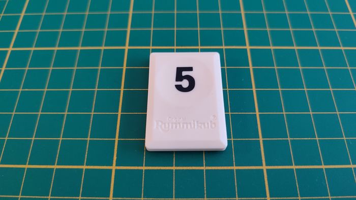 Tuile chiffre 5 cinq noir pièce détachée L'original Rummikub chiffres M&M Ventures 2014 #E31