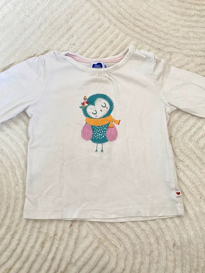 t-shirt manches longues fille 18 mois