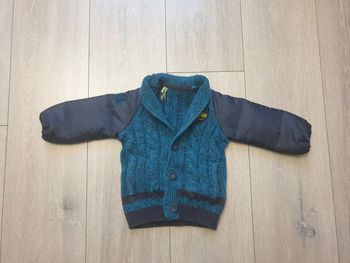 Veste gilet bleu. Garçon 12 mois. Marque Orchestra