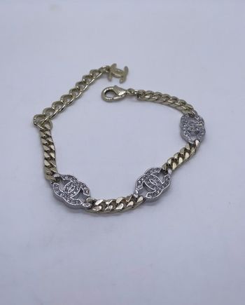 Bracelet acier inoxydable bicolore