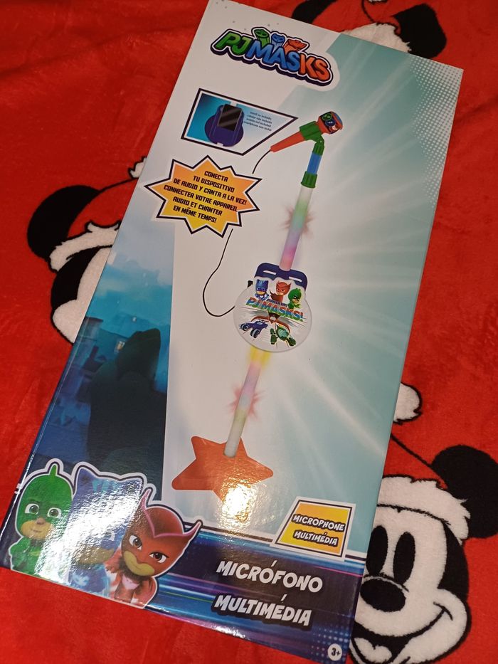 🧸Micro 🎤 pour enfants pjmasks avec possibilité de connecter le téléphone dessus Neuf - photo numéro 2