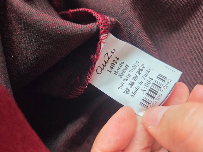 Jupe bordeaux Quzu taille L - avec zip doré - photo numéro 4