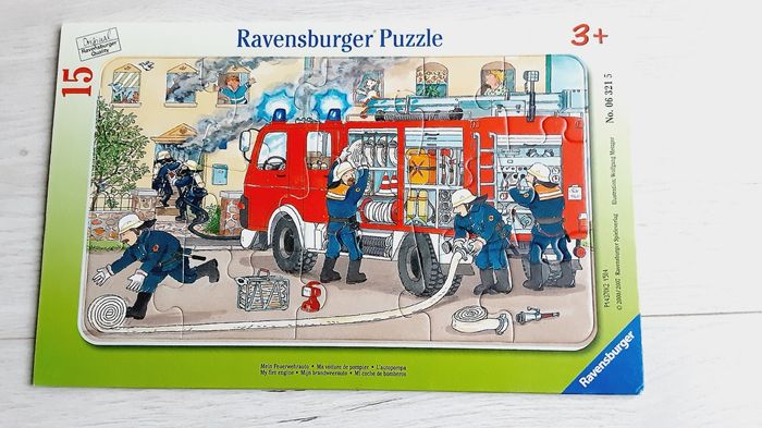 Jeu jouet puzzle 15 pièces Ravensburger thème pompiers