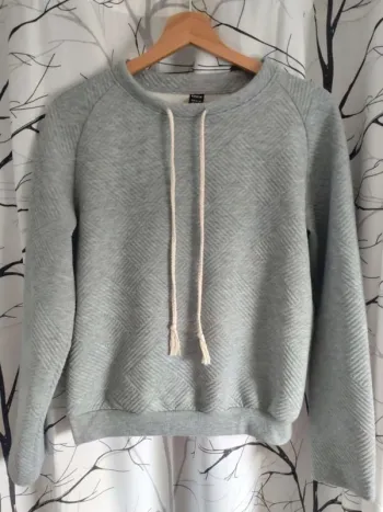 Pull sweat femme taille S gris bleuté