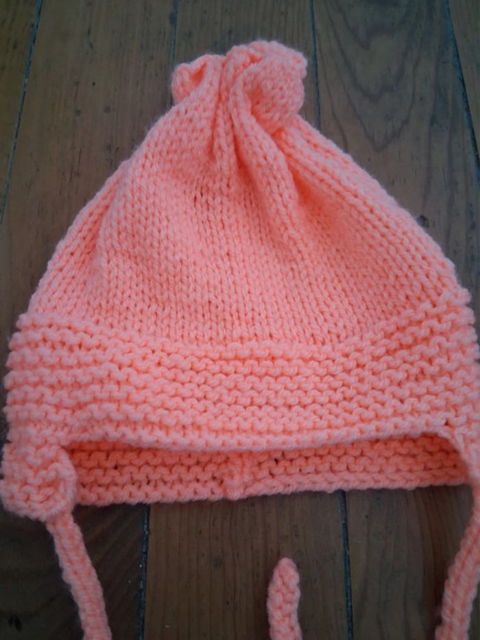 Bonnet bébé fait main taille 6/9 mois - photo numéro 2