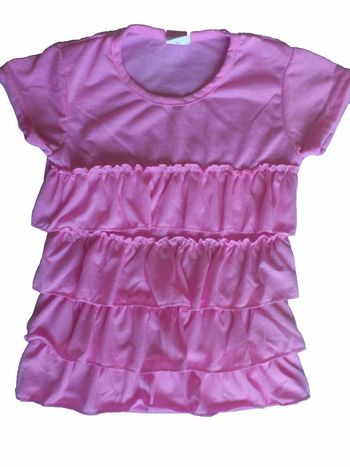 Tee-shirt à volants rose - 4 Ans