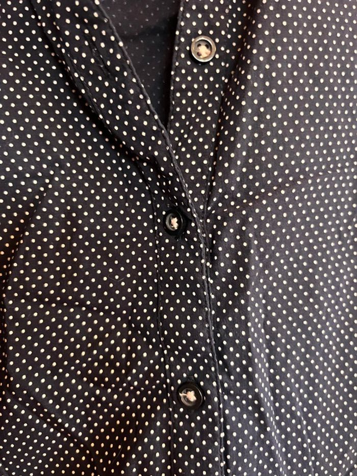Chemise a pois grain de malice taille 44 marine - photo numéro 4
