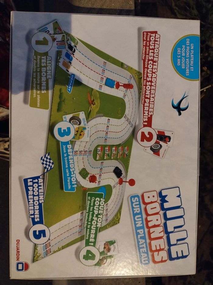 Jeu mille bornes sur un plateau Dujardin neuf - photo numéro 2