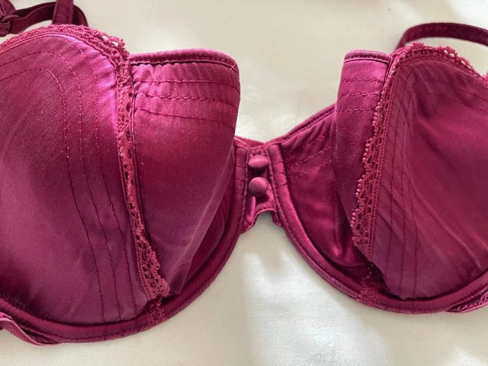 Soutien-gorge Bordeaux en soie 90C