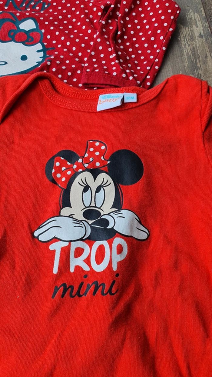 body Disney et hello kitty 12 mois en très bon état - photo numéro 2