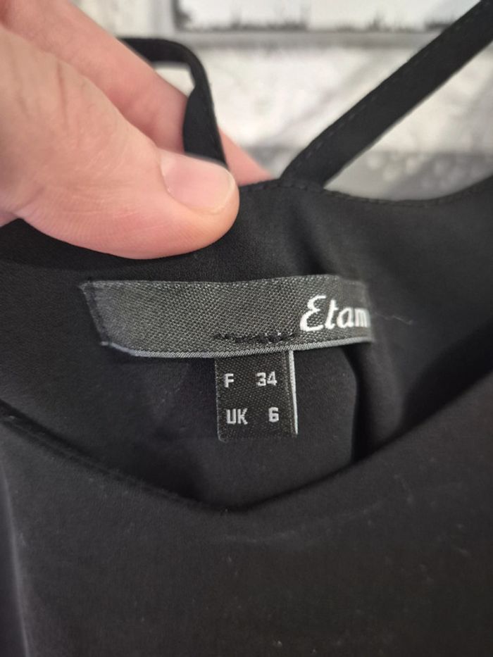 Magnifique débardeur avec bretelles croisées dans le dos noir Etam taille 34 - photo numéro 4