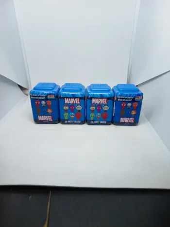 Lot de 4 Boîtes - 3D Puzzle Erasers - Figurines Marvel à collectionner