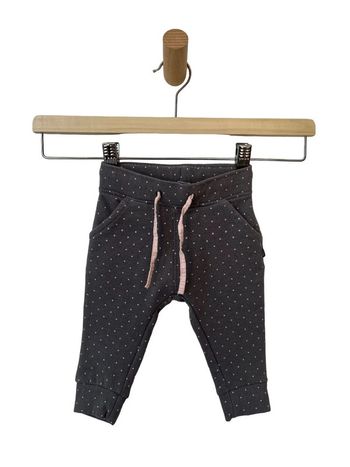 Jogpant d’hiver gris à pois roses - Obaïbi 6 mois (68cm)