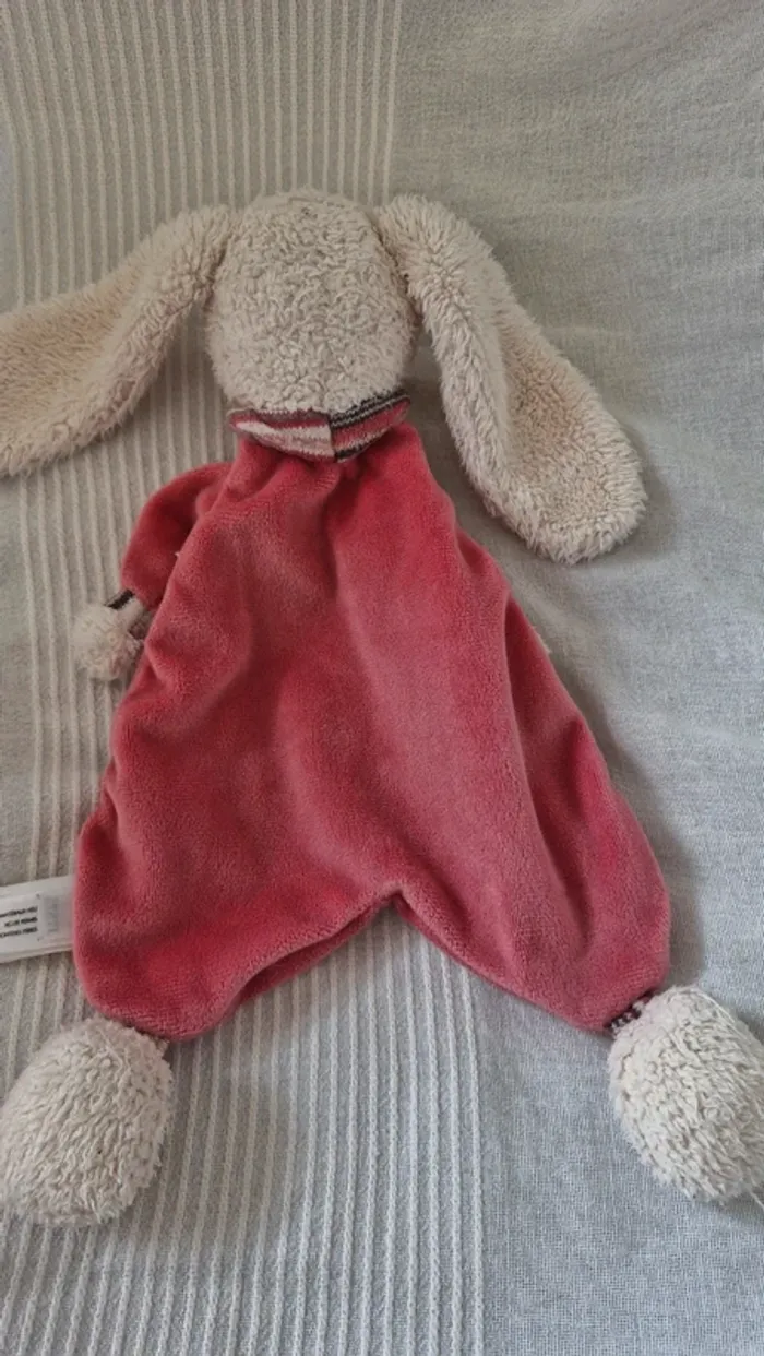 Doudou plat lapin rose jellycat - photo numéro 5