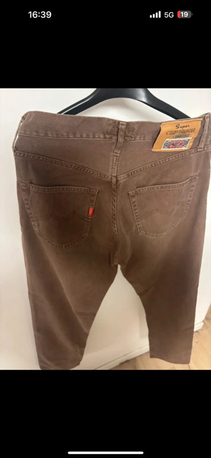 Jean Chevignon Vintage Marron - Taille 29 - Coupe Droite - photo numéro 3
