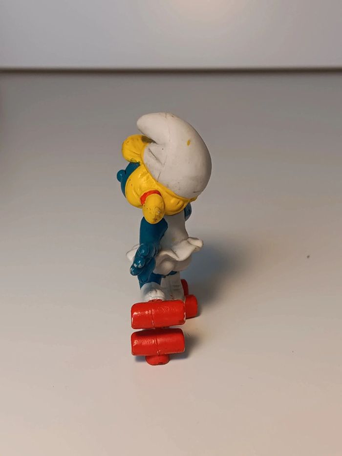 Figurine vintage Schtroumpfette schleich 1980 peyo made in portugal - photo numéro 4
