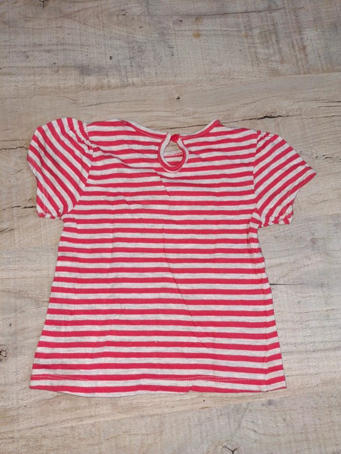 Tee shirt manche courte fille 18 mois - photo numéro 3