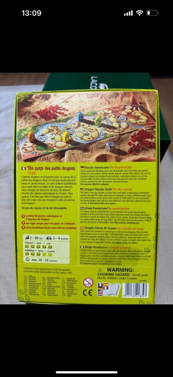 Jeu de société « au pays des petits dragons »
