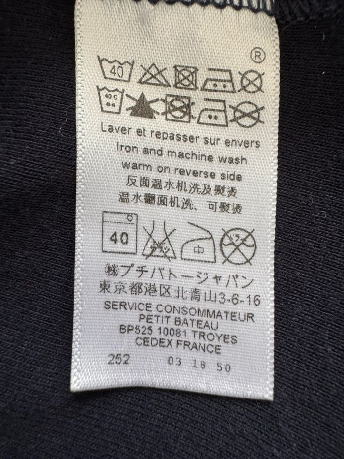 Petit Bateau - Teeshirt manches longues bleu marine 4 ans - photo numéro 4