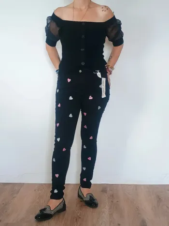 jean noir coeur M