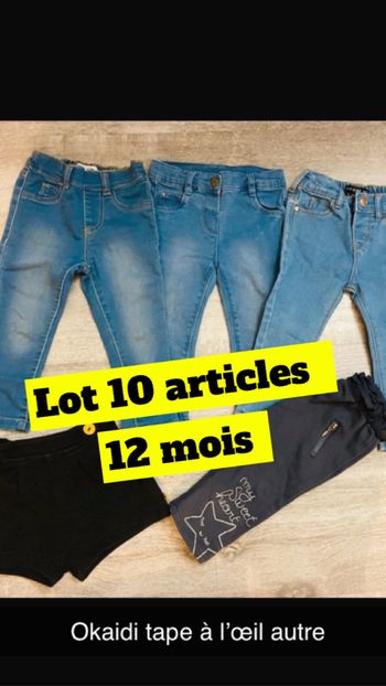 Lot 10 articles 12 mois
