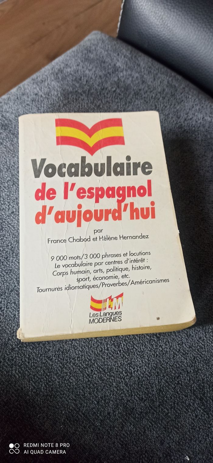 Livre vocabulaire de l espagnol d aujourd hui