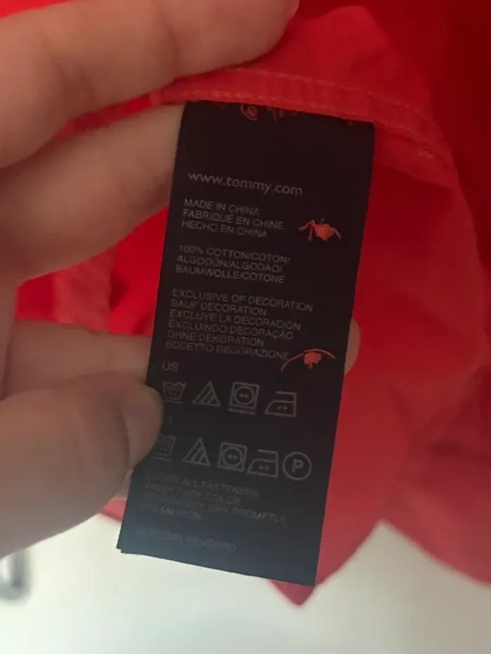 Chemise femme tommy Hilfiger rouge Taille 6 - photo numéro 5